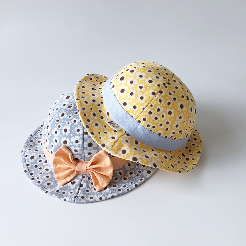 Children's Thin Floral Cute Sun Fisherman Hat display picture 3