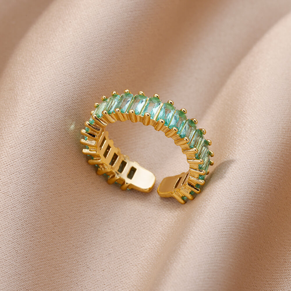 6g Weight Rhinestones Inlay Material Rings Classification One Size Ring Size 1 Piece Quantity Holiday, Daily Occasion Copper Material Solid Color Pattern All Seasons Season Women's Gender Inlay Design Simple Style Style Copper Inlay Solid Color Rhinestones Rings 3