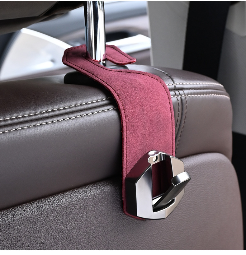 Car seat back hidden hook suede car hook seat back car interior hidden magnetic storage hook