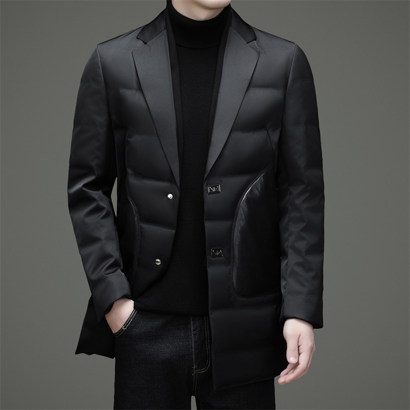 Tommy Hilfiger Men's Mid-Length Business Casual Winter New Warm Lightweight down Jacket Tommy Hilfiger Men's Mid-Length Business Casual Winter New Warm Lightweight down Jacket