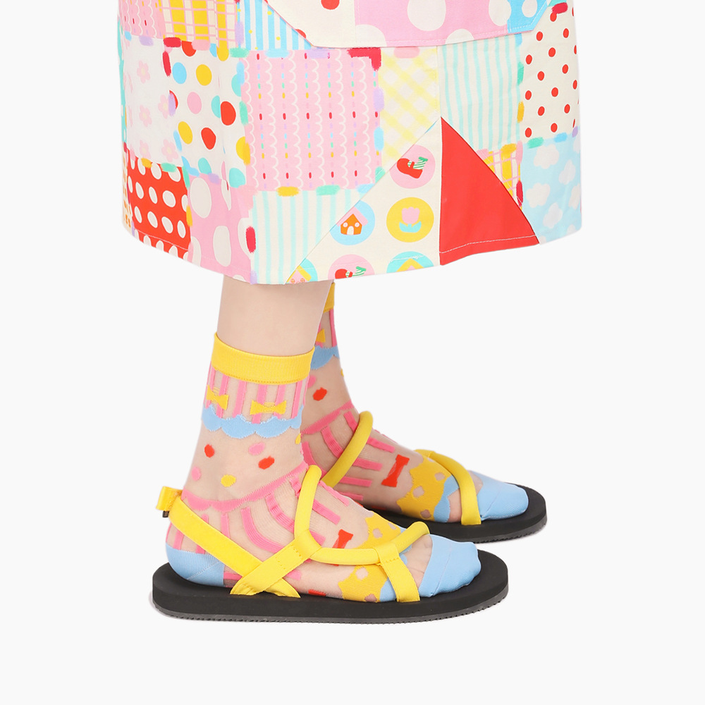 Happy 8-color Cute Summer Breathable Thin Cass Women's Glass Silk Socks for Small Dessert