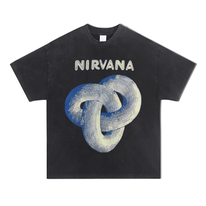 Nirvana Nirvana Angel Rock Band vintage American Retro Men's and Women's Short Sleeve Street Trendy T-Shirt Nirvana Nirvana Angel Rock Band vintage American Retro Men's and Women's Short Sleeve Street Trendy T-Shirt