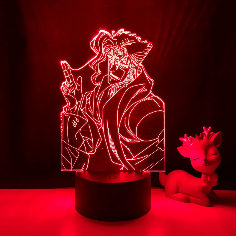 Jojo Bizarre Adventure 3D ночной светильник для спальни декоративный лампа