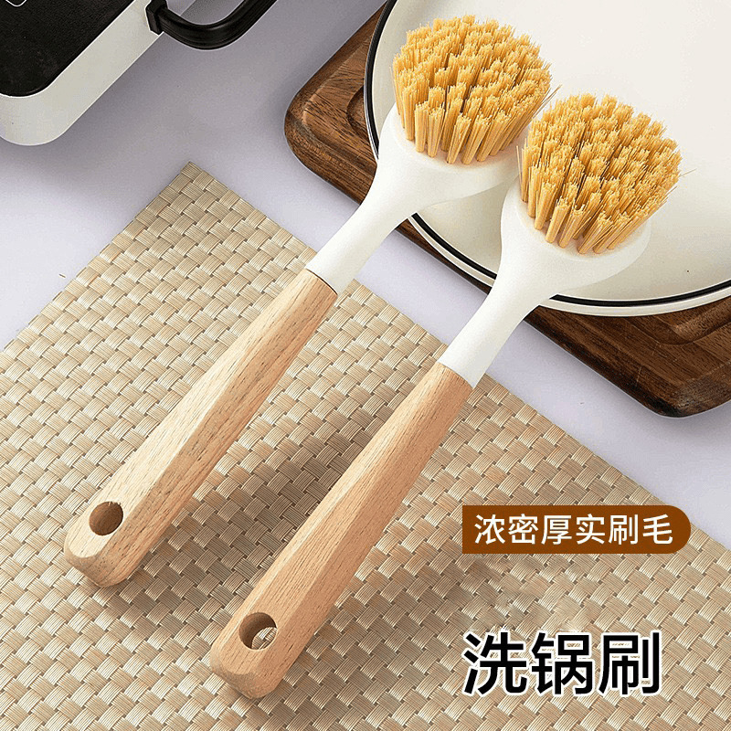Cepillo de cocina Cepillo de mango largo doméstico Cepillo de limpieza para lavar platos Cepillo de limpieza Cepillo de tazón Cepillo de lavado artefacto Cepillo de olla multifuncional