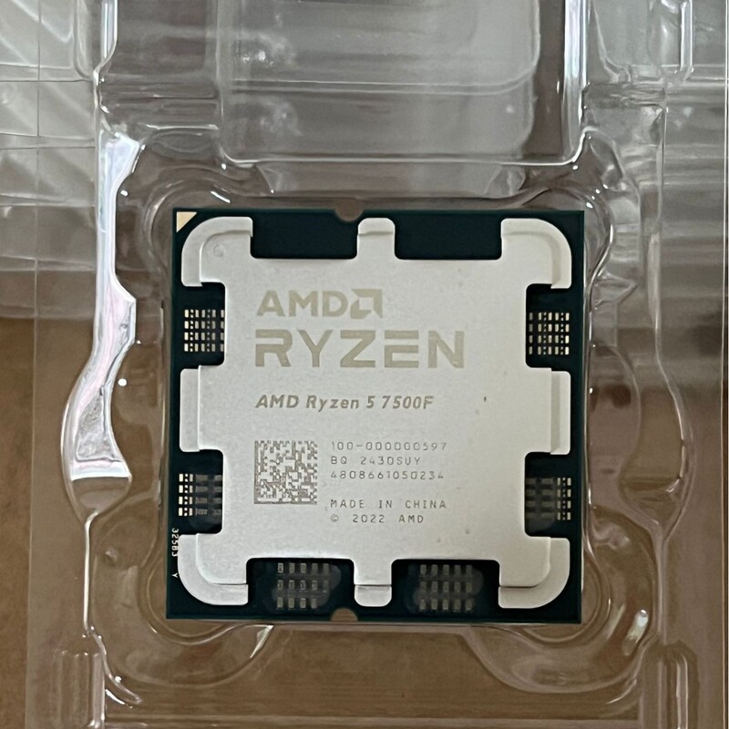 Amd Am5 Ryzen R5-7500F Cpu Processor 6 Cores 12 Threads