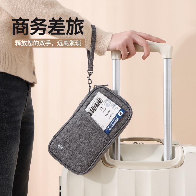 Bolso de pasaporte catiónico transfronterizo, posición de tarjeta múltiple, certificado de registro multifuncional, bolso de tarjeta de billetera portátil para viajes de negocios