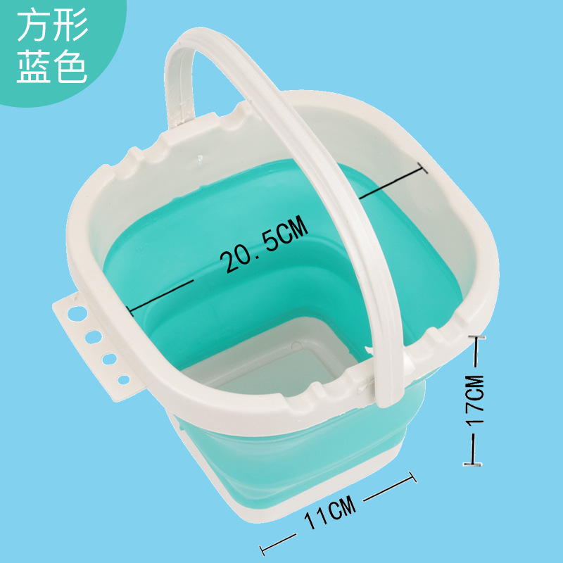仕切り付き折り畳みバケツ美術画携帯洗浄筒水粉水彩絵の具シリコン洗浄バケツ調色桶|undefined