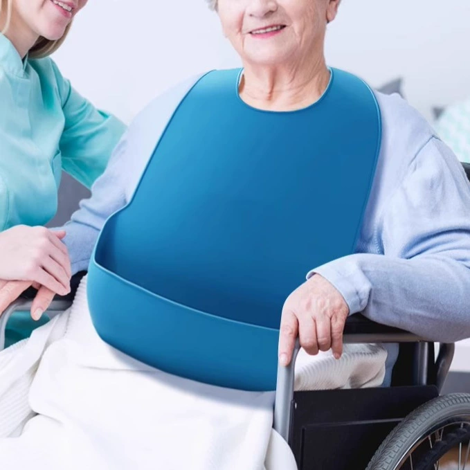 Пожилые люди едят слюной нагрудник водонепроницаемый пожилой нагрудник для рисовых нагрудников для взрослых