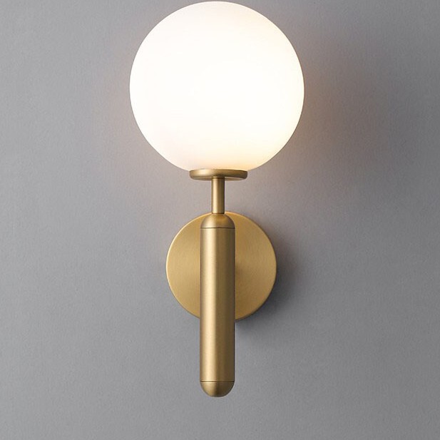 Light Luxury Copper-Colored Wall Lamp, Post-Modern Living Room, Hallway, Bedside, Simple Nordic Creative Personality American-Style Wall Lamp