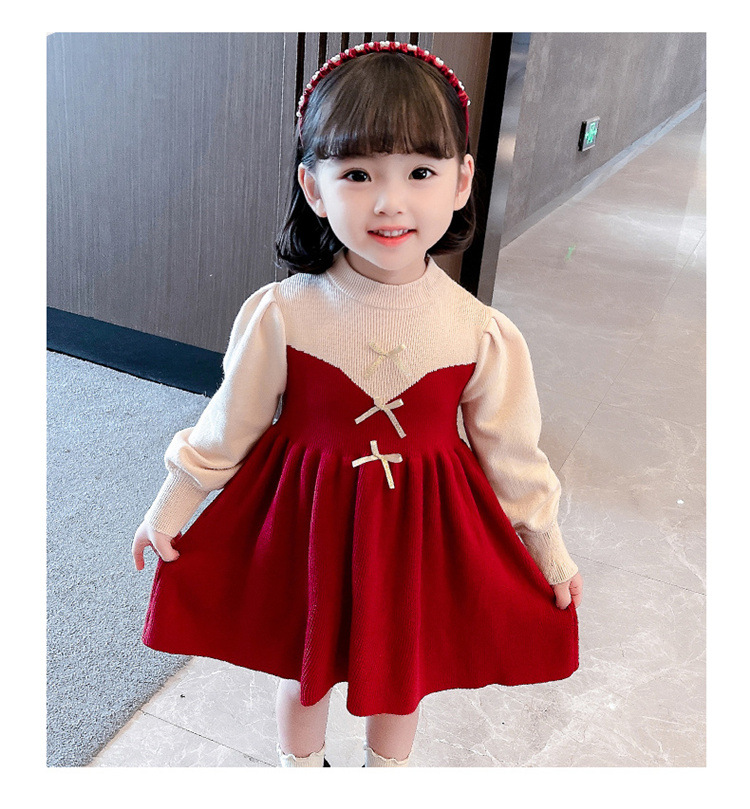 2024 Girls' New Dress Skirt Korean Edition Princess Artist Hat Knitted Thread Baby Children_voghion.com