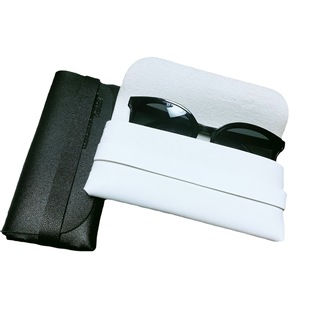 Wholesale leather soft bag glasses case glasses frame large frame sunglasses hand packaging storage box pu storage bag