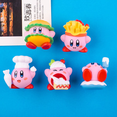 アニメかわいいハンバーグ星のカービセット冷蔵庫にマグネットを貼って鉄の石を吸い込みます。