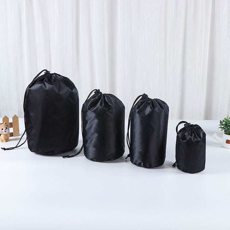凌形格ポリエステル布円筒巾着袋カスタム大容量巾着袋防水ポケット印刷ロゴ|undefined