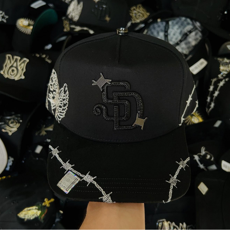 Tendencia transfronteriza hip hop Dandy Dandy sombrero con letras de diamante sombrero de pato doblado a lo largo del sombrero de béisbol image 187