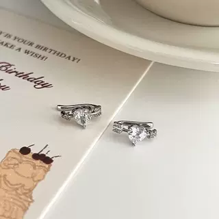 抖音网红款时尚微镶锆石蝴蝶软骨耳夹无耳洞穿刺耳骨夹流行耳饰