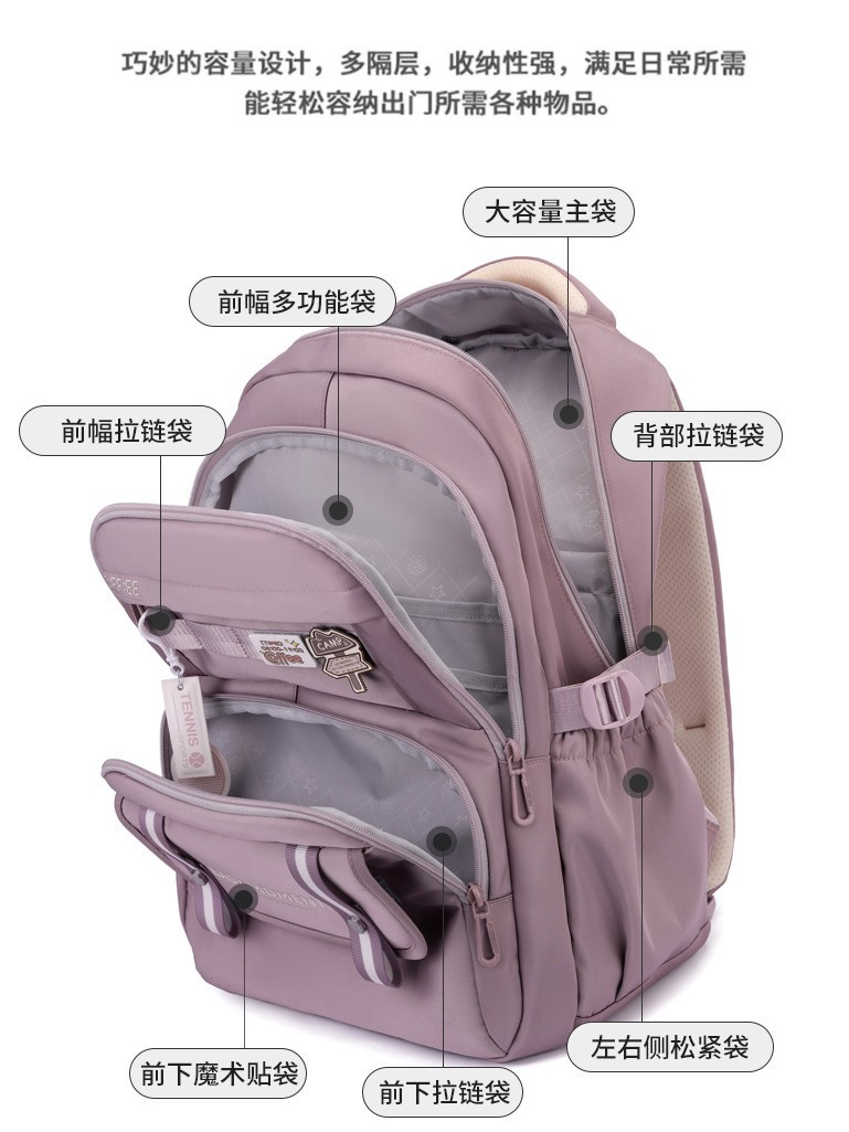 Mochila de moda coreana al por mayor, mochila de escolares, mochila de estudiantes de secundaria y secundaria, portátil y grande capacidad