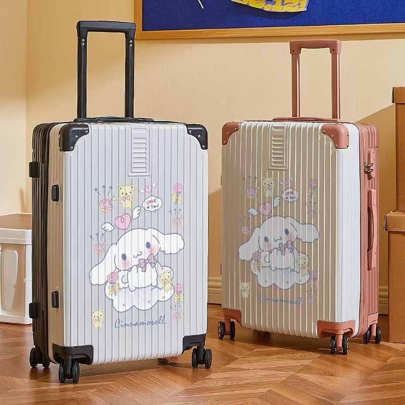 Graffiti Suitcase for Female Students, Korean Style Trolley Case with Universal Wheels, Silent Password Lock, Travel Luggage Set with Silent Wheels