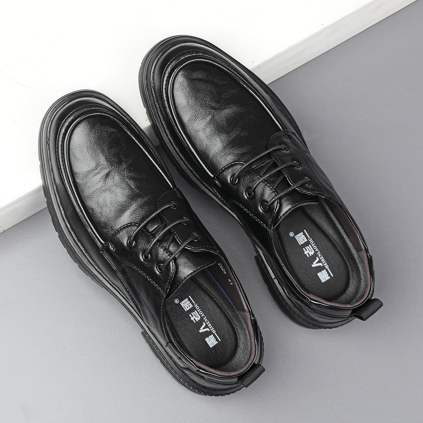 Leather Shoes for Men 2026 New Style Breathable All-Season Non-Slip Thick-Soled Business Formal Wedding British Casual Versatile Men's Shoes