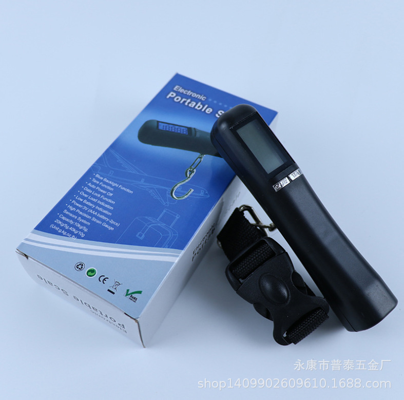 现货高精度电子手提秤 行李称 定量秤 旅行箱秤 电子秤织带40KG