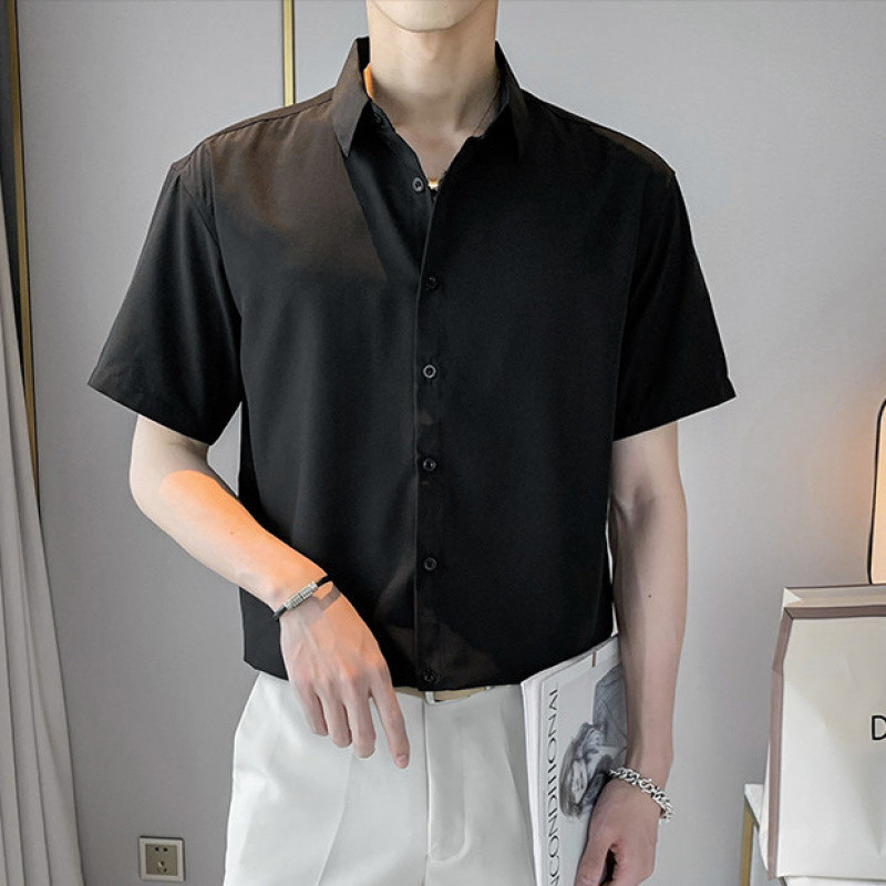 Summer elastic trend casual breathable shirt