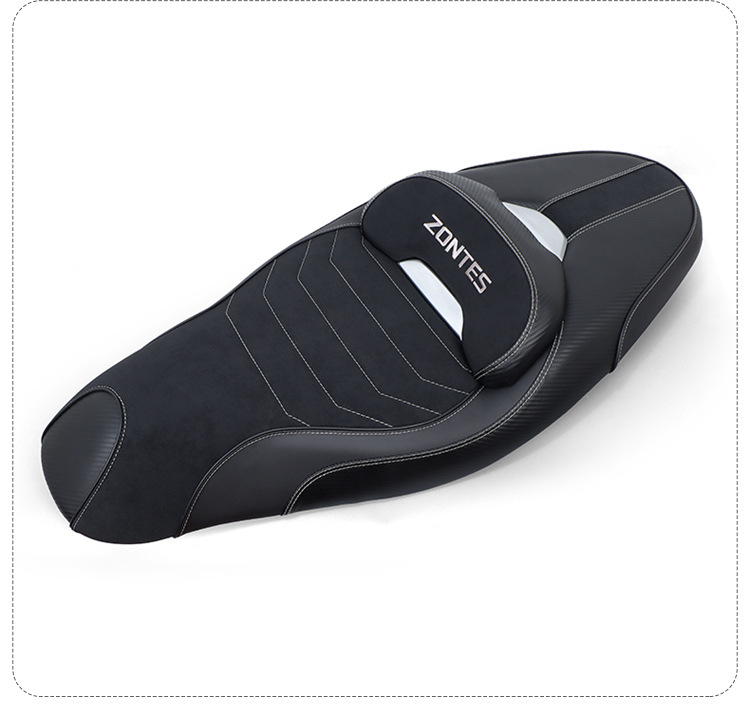 Suitable for Shengshi 350D motorcycle sports cushion assembly modified waist support waterproof seat bag frosted black suede leather