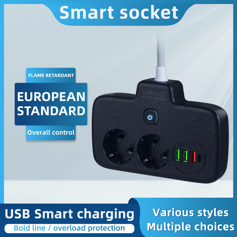 跨境供应外贸转换器英欧美泰澳标插头插脚排插座带type-c充电插