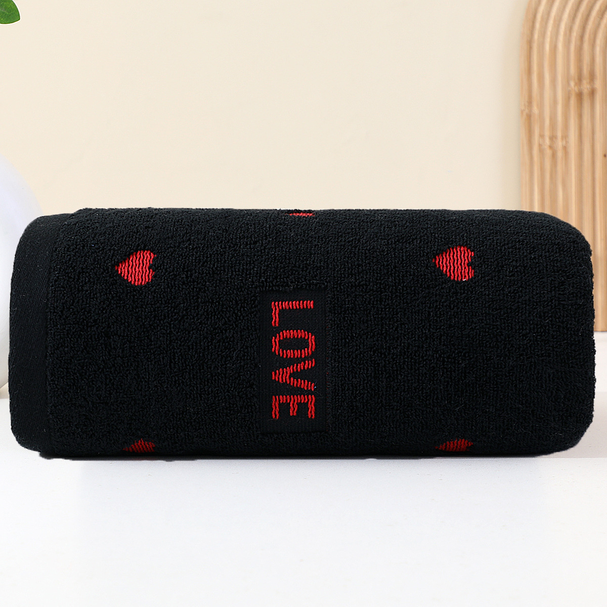 레드하트 목욕타월 70*140 [블랙]