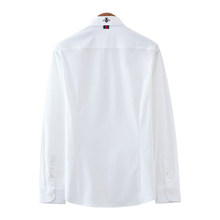 跨境外贸跨境外贸339专业衬衫-款暗门襟蜜蜂刺绣休闲长袖一件代发