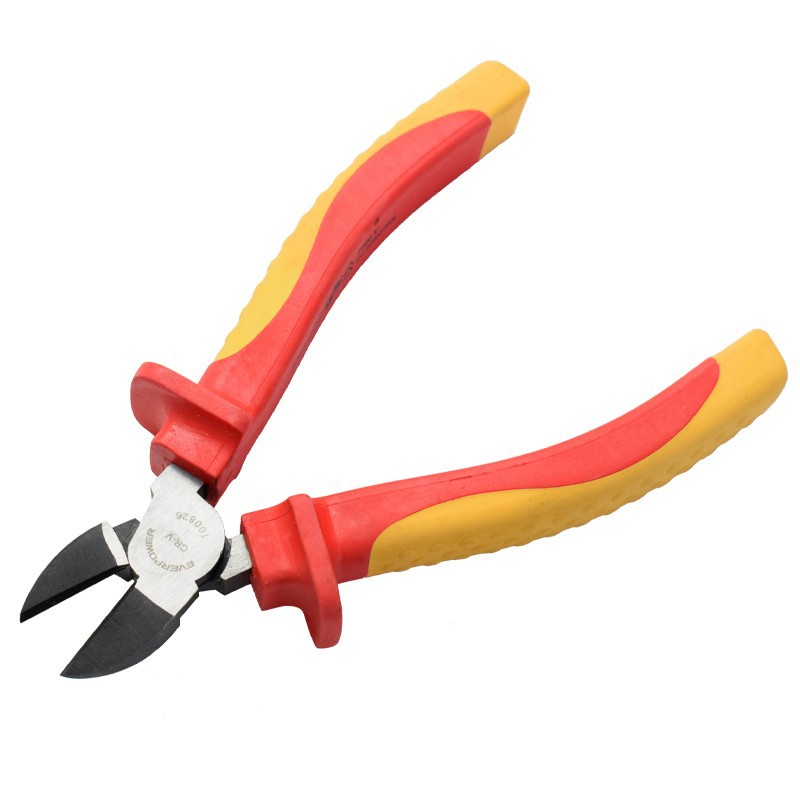 艾威博尔(EVER POWER)100826双色柄VDE绝缘斜嘴钳钢丝钳老虎钳6”