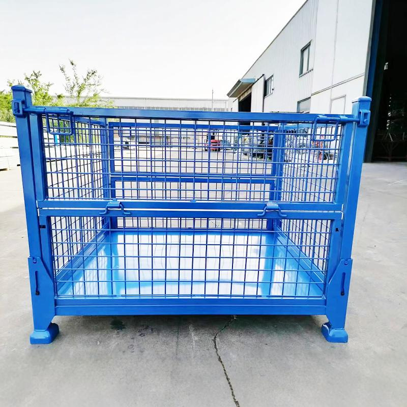 重型仓储笼折叠铁框网箱铁笼筐金属物流周转箱