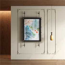 法式中古风装饰画沙发背景墙铁艺壁挂酒店会所挂画入户玄关装饰画