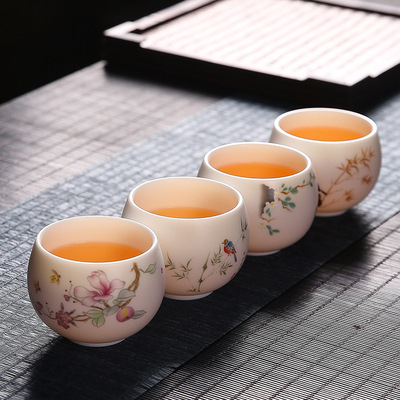 Suet Yu Su ceramics household Meditation master Cup-off Kung Fu Cup Tea cup men and women Single cup single
