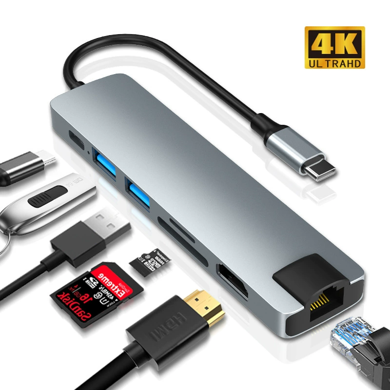 USB-C Хаб, переходник Type-C на HDMI, кабель HD, док-станция USB-C