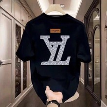 欧美潮牌短袖ins纯棉夏季新款男士印花T恤潮流男女百搭圆领体恤男