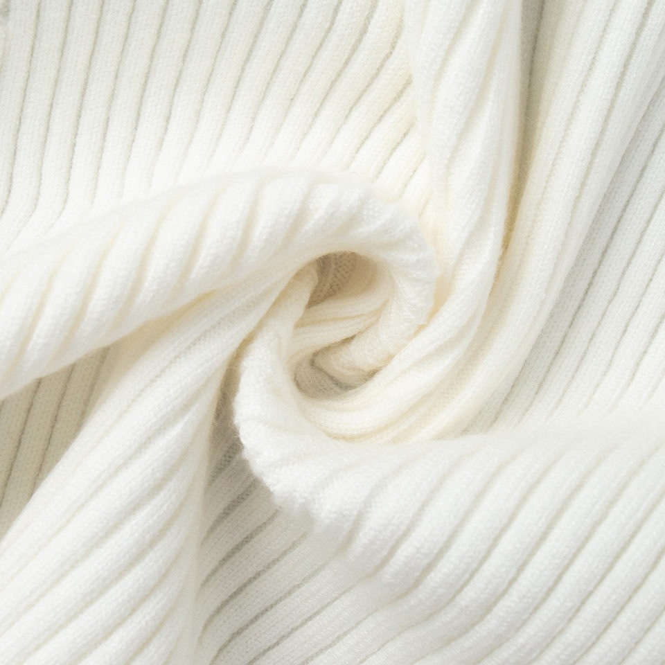 Áo cardigan len dệt kim cổ đứng, tay dài, khóa kéo đôi, dáng ôm ngắn — trắng, đen chi tiết 23