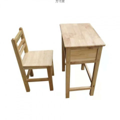 实木学习课桌椅中小学生学校专用课桌椅家用书桌跨境工厂外贸批发