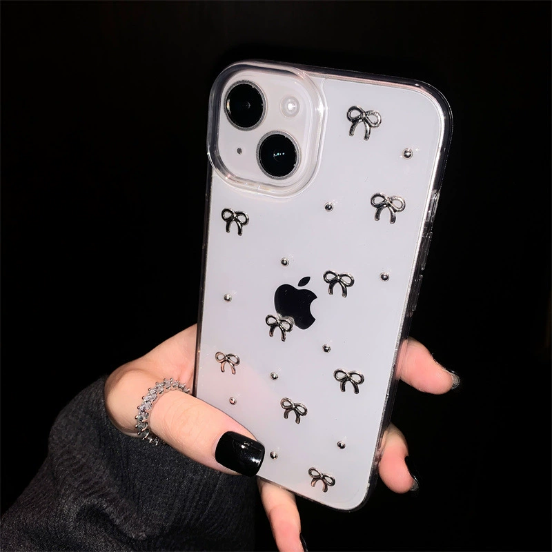 Apple, трехмерный совместимый чехол для телефона с бантом, iPhone 14, японский и корейский, iphone, 16promax