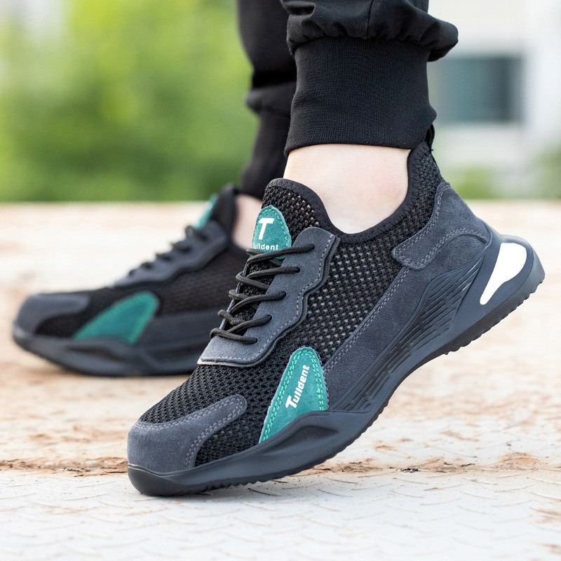 Zapatos de protección laboral para hombre, zapatos de trabajo antigolpes y antipinchazos, zapatos de trabajo ligeros de protección de seguridad para canciones de construcción, zapatos de seguridad viejos resistentes al desgaste, puntera de acero