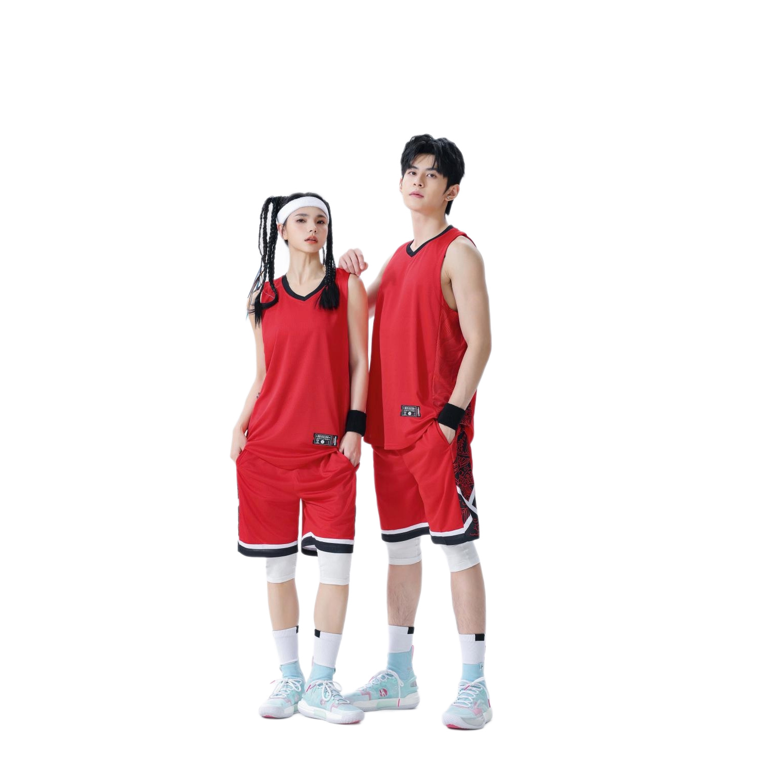 Nuevo conjunto de ropa de baloncesto para hombres y mujeres de verano rápido secado transpirable americano entrenamiento juego camiseta se puede imprimir uniformes personalizados