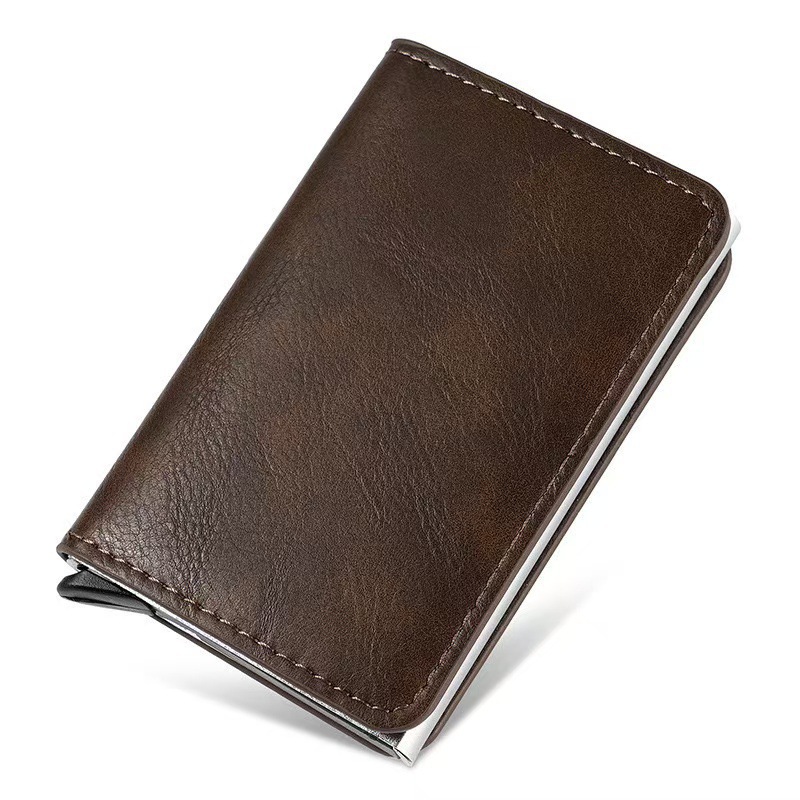 Cartera con Bloqueo RFID para Hombre, Tarjetero para Identificación y Tarjetas de Crédito