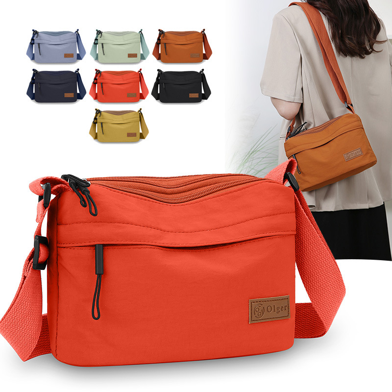 Unisex New Style Cloth Bag Japanese Fashion Simple Korean Version Shoulder Bag Single Shoulder Compartment Large Capacity Crossbody Bag Women's Bag