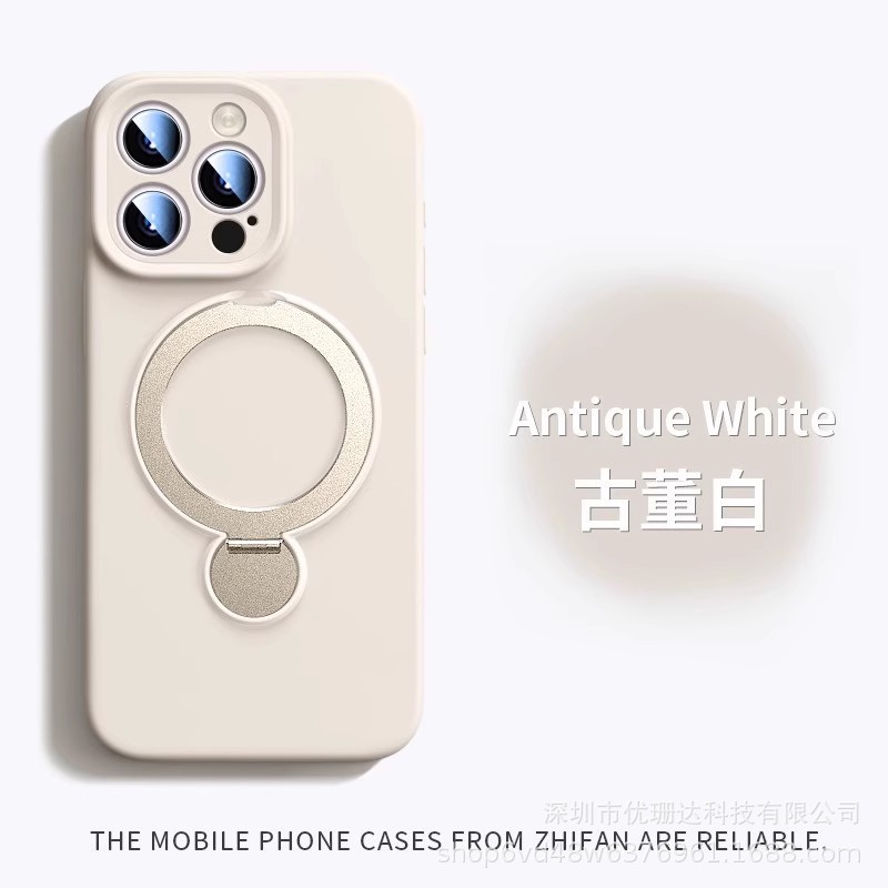 iPhone17PROMAX対応回転スタンド付き液体シリコン製スマホケース、ストラップ付き、Apple16用耐衝撃保護ケース|undefined