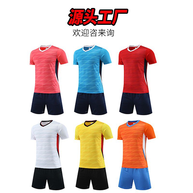 Trajes de fútbol de placas claras, trajes de entrenamiento para niños, equipos de impresión de mangas cortas, secado rápido y transpirable