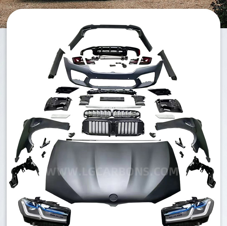 Suitable for Bmw 5 Series F10 Old Model Upgrade to New G30 M5 Mt Body Kit, Front Bumper, Headlights, Taillights, Hood, Rear Bumper