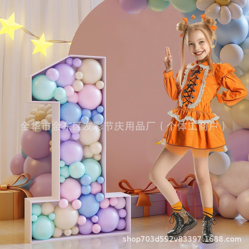 Cross-border New Birthday Party Digital Kt Board Decoration Balloon Box Digital Balloon Frame Party Scene Layout Cross-border New Birthday Party Digital Kt Board Decoration Balloon Box Digital Balloon Frame Party Scene Layout