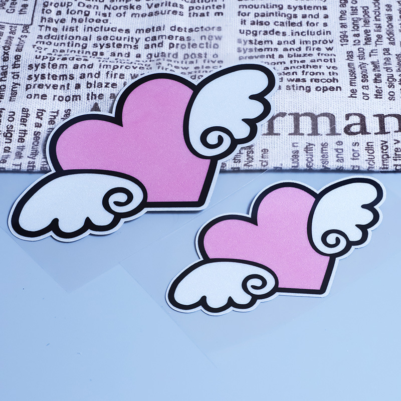 Katong – Auto Parts and Accessories Creative Cartoon Sticker - wings-heart-small-large-standard