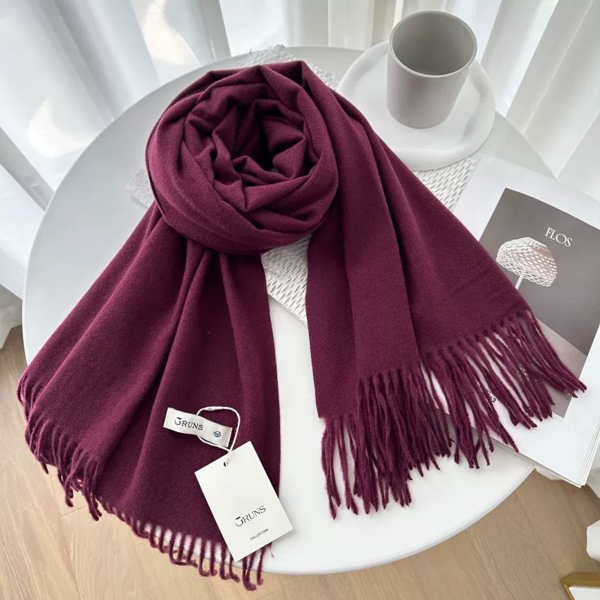 Demi‑season warm cashmere scarf, universal cloak wrap, 200 cm, 250 g, many colors