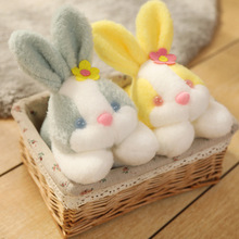 超可爱彩色小兔子毛绒玩具公仔软萌趴兔子玩偶爪机娃娃婚庆抛洒