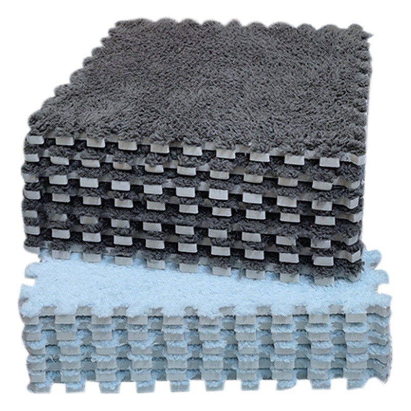 Carpet Home Bedroom Full Square Splicing Carpet Floor Mat Plush Surface Eva Foam Splicing Carpet
