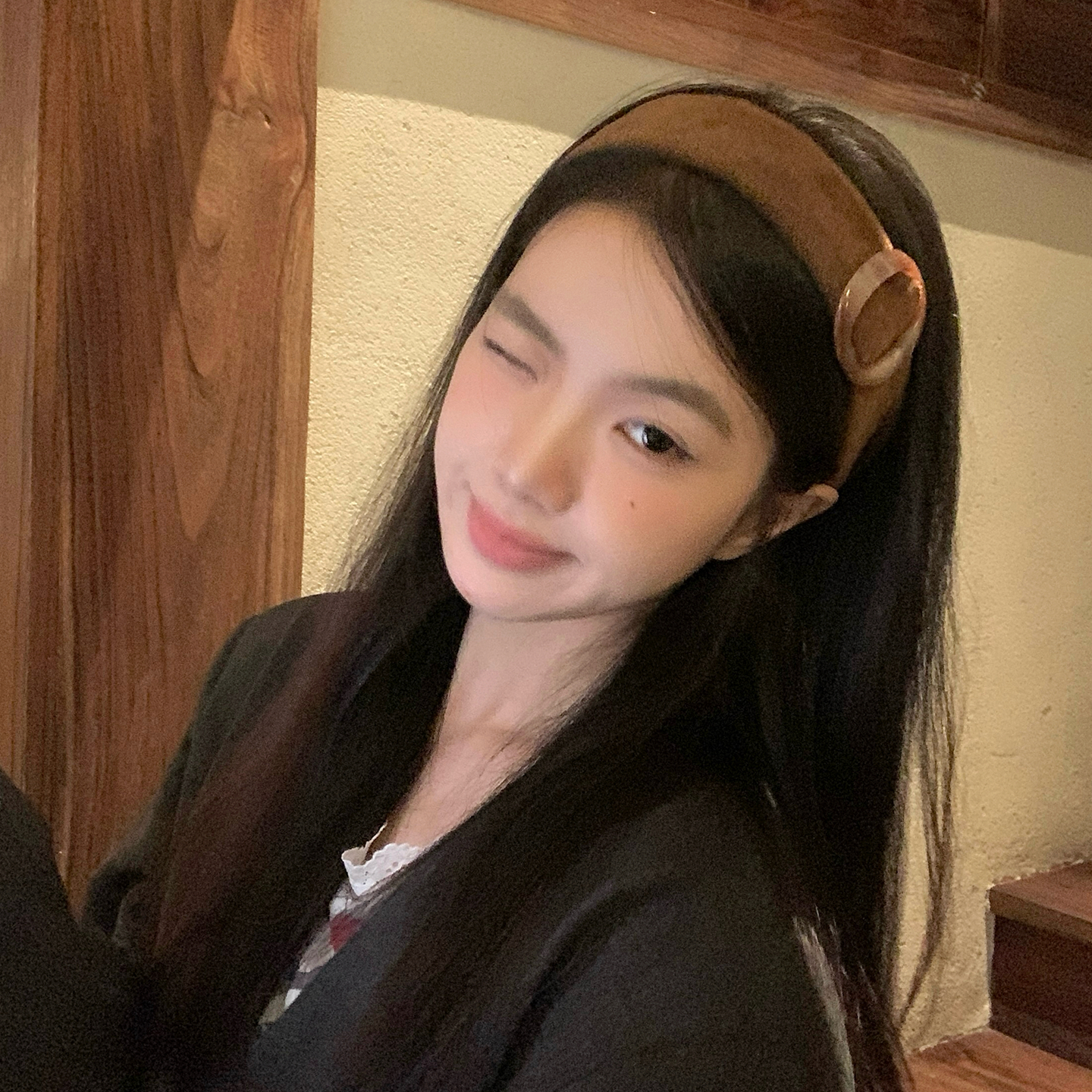 韩系美拉德玳瑁色圆环宽边发箍女时尚复古高颅顶头箍外戴压发发饰